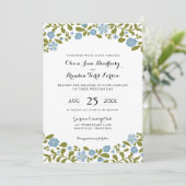 Wildblume blüht | Hochzeit Einladung (Stehend Vorderseite)