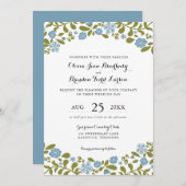 Wildblume blüht | Hochzeit Einladung (Vorne/Hinten)