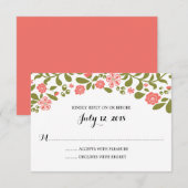 Wildblume blüht | HochzeitsrSVP RSVP Karte (Vorne/Hinten)