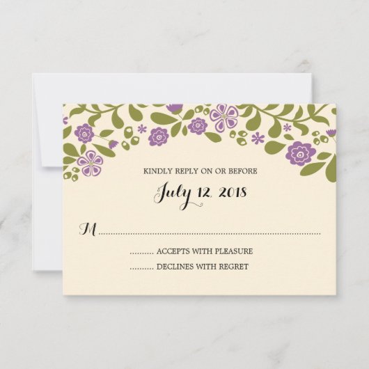 Wildblume blüht | HochzeitsrSVP RSVP Karte (Vorderseite)