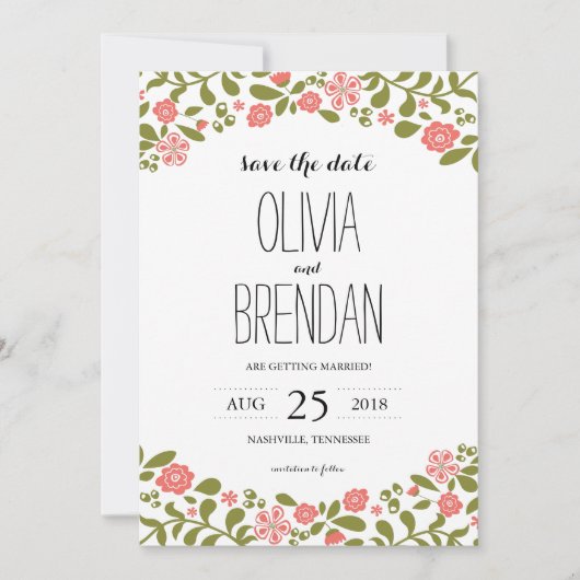 Wildblume blüht | SAVE THE DATE (Vorderseite)