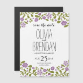 Wildblume blüht | SAVE THE DATE Magneteinladung (Vorne/Hinten)