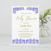 Wildblume Blume Baby Shower Girl Party Einladung (Stehend Vorderseite)