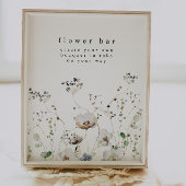 Wildblume Blume Bar Blume Station Signieren Poster