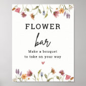 Wildblume Blume Bar Blume Station Signieren Poster (Vorne)