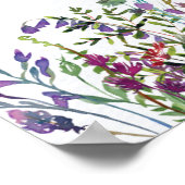 Wildblume Blume Bar Brautparty Poster (Ecke)