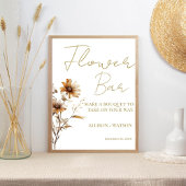 Wildblume Blume Bar signieren Brautparty Blume Poster