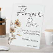 Wildblume Blume Bar signieren Brautparty Blume Sockelschild (In Situ)
