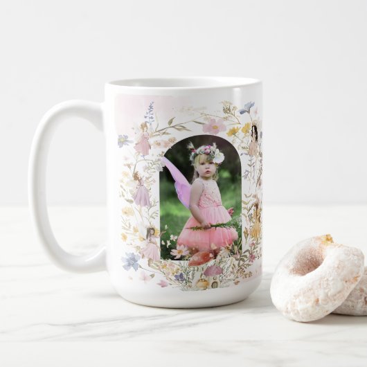 Wildblume Blume Geburtstag Foto Geschenk Kaffeetasse (Mit Donut)