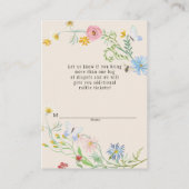 Wildblume Blume Wasserfarben Windeln Windeln Begleitkarte (Rückseite)