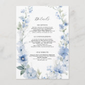 Wildblume Blumen Eleganter Sommer Blau Details Begleitkarte (Vorderseite)