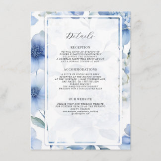 Wildblume Blumen Eleganter Sommer Blau Details Begleitkarte