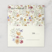 Wildblume Blumen Hochzeit Platzkarte (Außenseite Aufgefaltet)