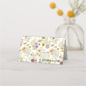 Wildblume Blumen Hochzeit Platzkarte (Rückseite)