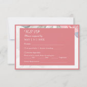Wildblume Blumen Rose Hochzeit RSVP Karte (Vorderseite)