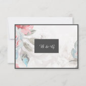 Wildblume Blumen Rose Hochzeit RSVP Karte (Rückseite)