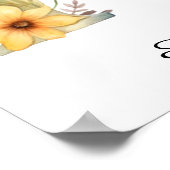 Wildblume Blumenanfang Buchstabe A drucken Poster (Ecke)