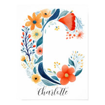 Wildblume Blumenanfang Buchstabe C drucken