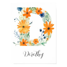 Wildblume Blumenanfang Buchstabe D drucken