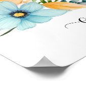 Wildblume Blumenanfang Buchstabe E drucken Poster (Ecke)