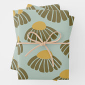 Wildblume | Blumenarbeit im Herbst Aquamarin Geschenkpapier Set (Beispiel)