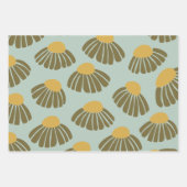 Wildblume | Blumenarbeit im Herbst Aquamarin Geschenkpapier Set (Vorderseite)