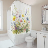 Wildblume Blumenbadewanne Duschvorhang (Beispiel)