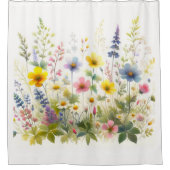 Wildblume Blumenbadewanne Duschvorhang (Vorderseite)