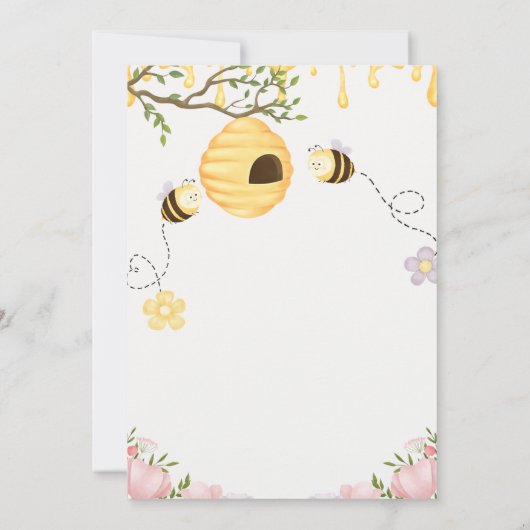 Wildblume Blumenbeere Einladung (Rückseite)