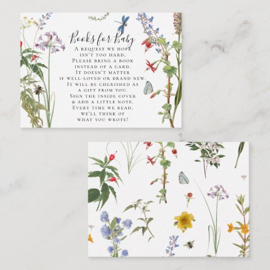 Wildblume Blumenbeere Wasserfarbenbücher Kinderdus Begleitkarte (Vorne/Hinten)