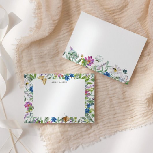 Wildblume-Blumenbehandlungskarte Mitteilungskarte