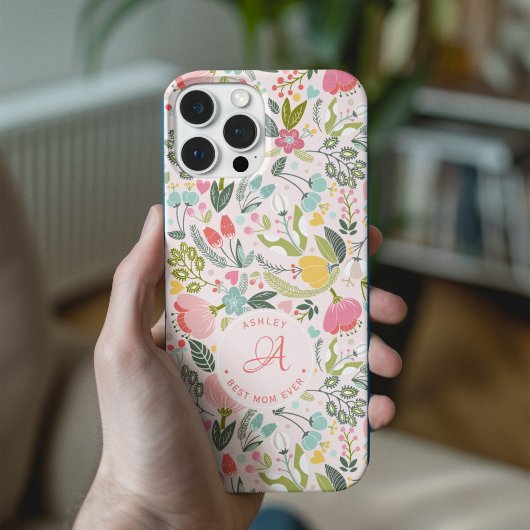 Wildblume Blumenbezeichnung Monogramm personalisie Case-Mate iPhone Hülle