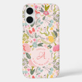 Wildblume Blumenbezeichnung Monogramm personalisie Case-Mate iPhone Hülle (Rückseite)