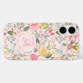 Wildblume Blumenbezeichnung Monogramm personalisie Case-Mate iPhone Hülle (Rückseite (Horizontal))