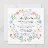 Wildblume Blumenbienen Wasserfarbener Tee Party Pa Einladung (Vorderseite)