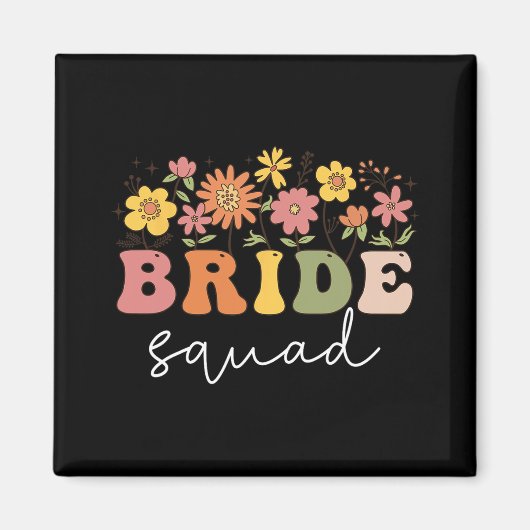 Wildblume Blumenbride Wedding Bachelorette Magnet (Vorne)