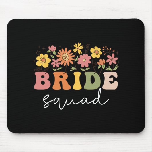 Wildblume Blumenbride Wedding Bachelorette Mousepad (Vorne)