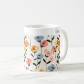 Wildblume Blumencoffee Tasse Geschenk (VorderseiteRechts)