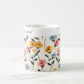 Wildblume Blumencoffee Tasse Geschenk (Mittel)