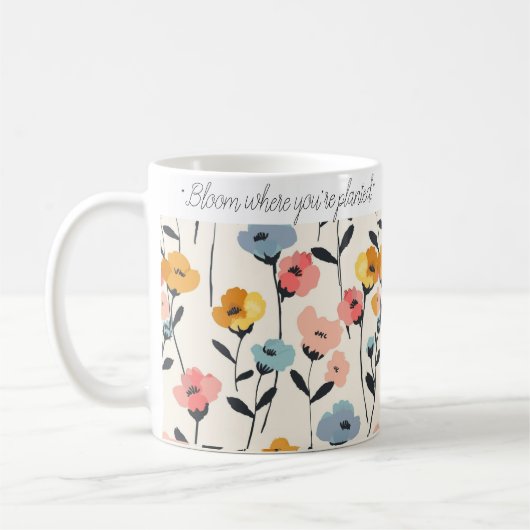 Wildblume Blumencoffee Tasse Geschenk (Links)