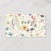 Wildblume Blumenduschbücher für Baby Begleitkarte (Rückseite)