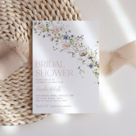 Wildblume Blumendusche Einladung