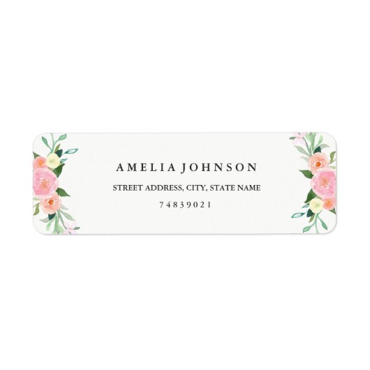 Wildblume Blumenfarben-Adressetikett (Vorne)