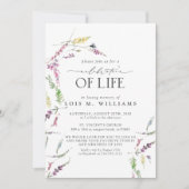 Wildblume Blumenfeier Einladung (Vorderseite)