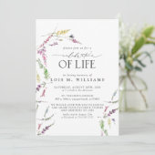 Wildblume Blumenfeier Einladung (Stehend Vorderseite)