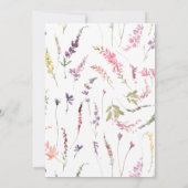 Wildblume Blumenfeier Einladung (Rückseite)