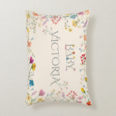 Wildblume Blumengarten Baby Personalisiertes Kisse Dekokissen (Vorderseite(Vertikal))