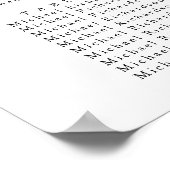 Wildblume Blumengarten Hochzeit 8 Tische Poster (Ecke)