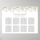 Wildblume Blumengarten Hochzeit 8 Tische Poster (Vorne)