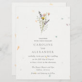 Wildblume Blumengarten Hochzeit Einladung (Vorne/Hinten)